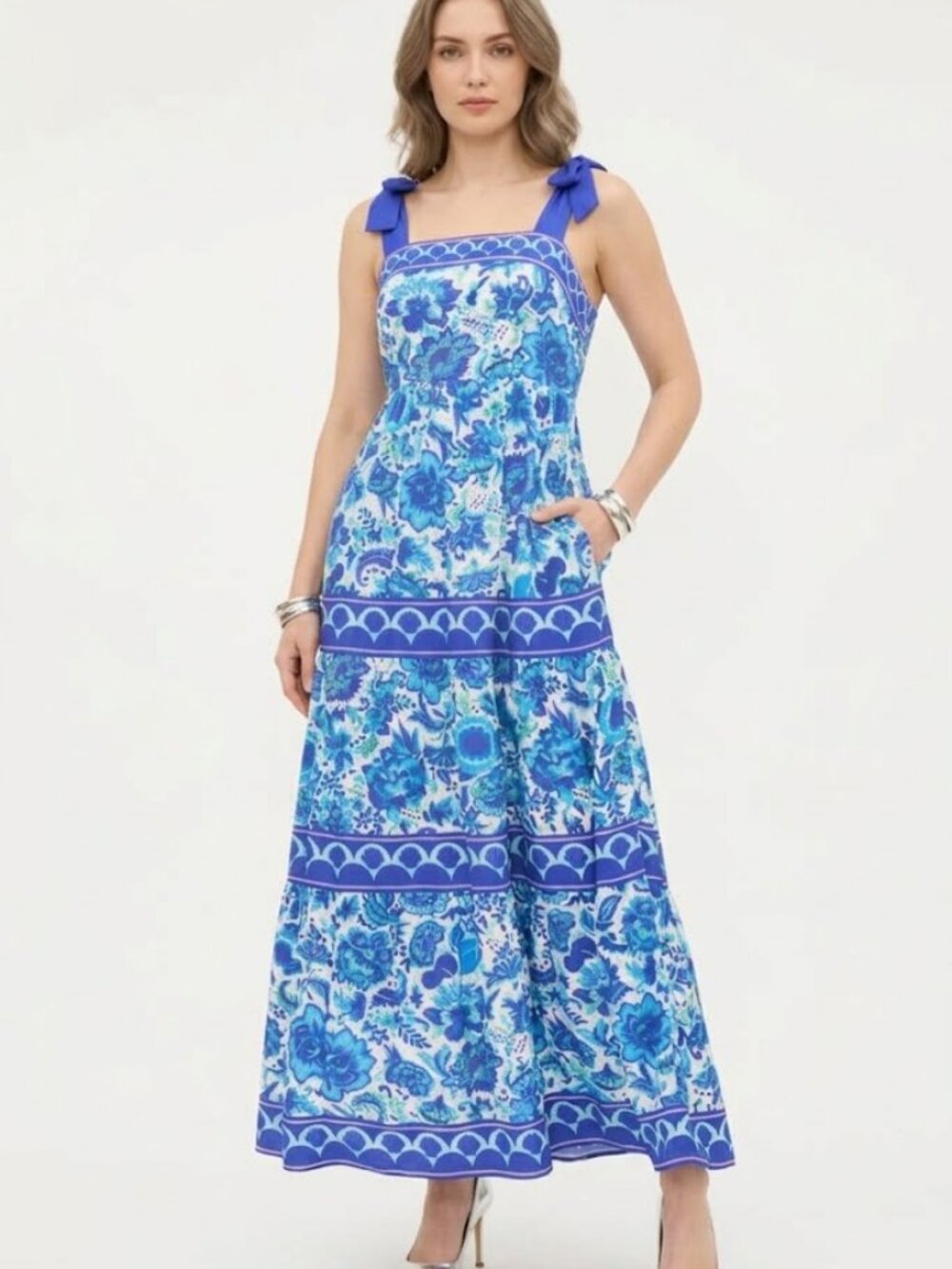 Beach Riot Floral Tie Strap Maxi Dress